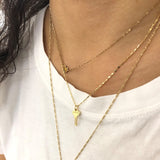 petite key necklace courage